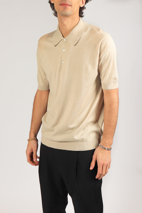  Polo Isis John Smedley Uomo Beige - 4