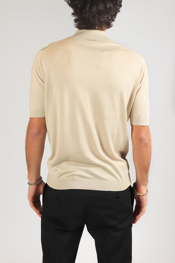  Polo Isis John Smedley Uomo Beige - 5