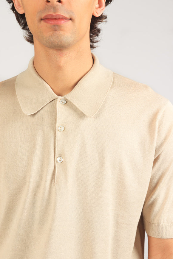  Polo Isis John Smedley Uomo Beige - 6