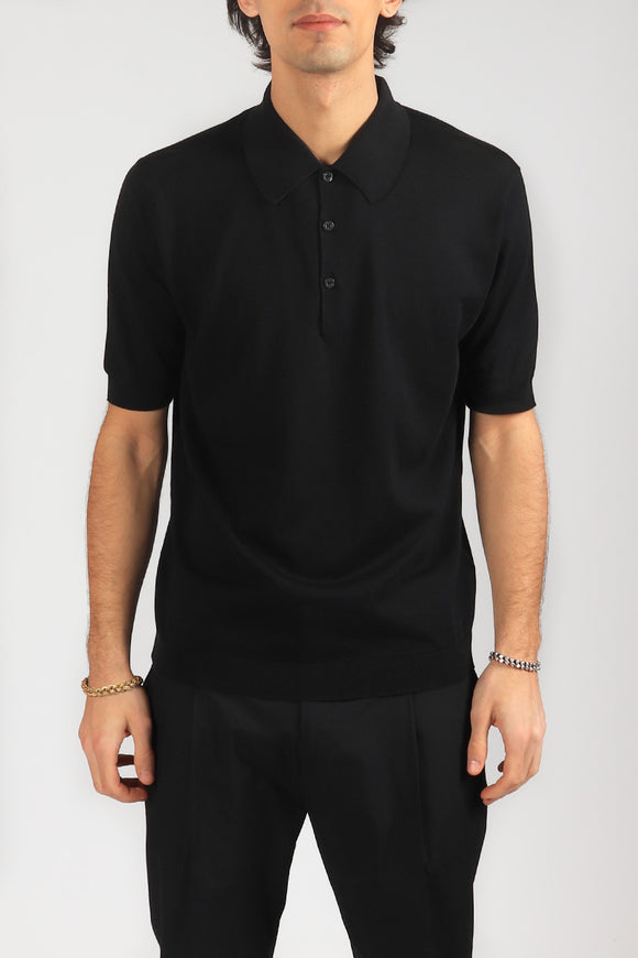  Polo Isis John Smedley Uomo Nero - 2