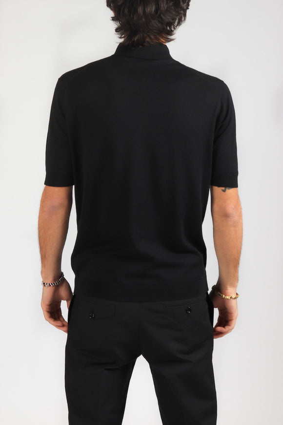  Polo Isis John Smedley Uomo Nero - 5