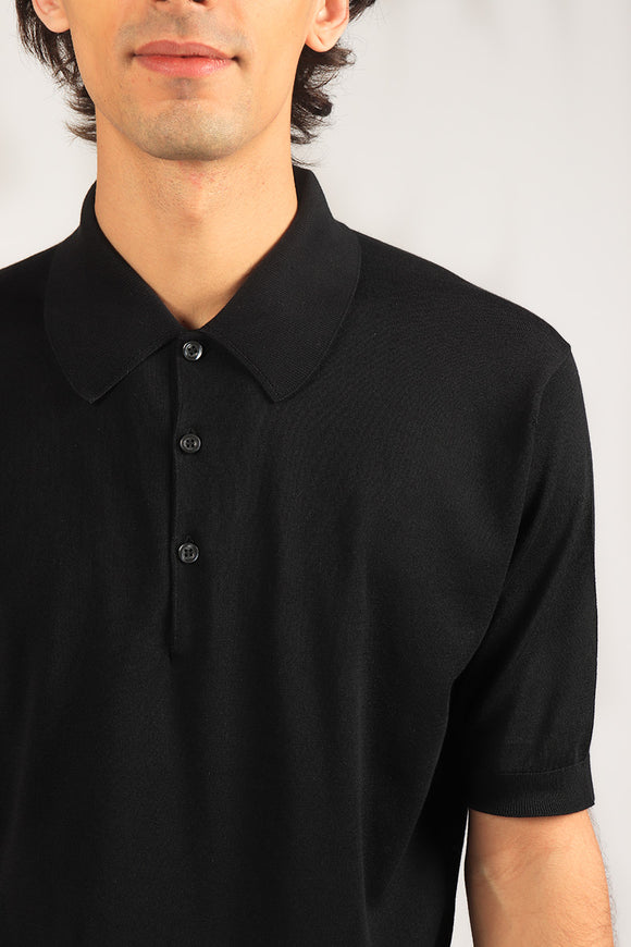  Polo Isis John Smedley Uomo Nero - 6