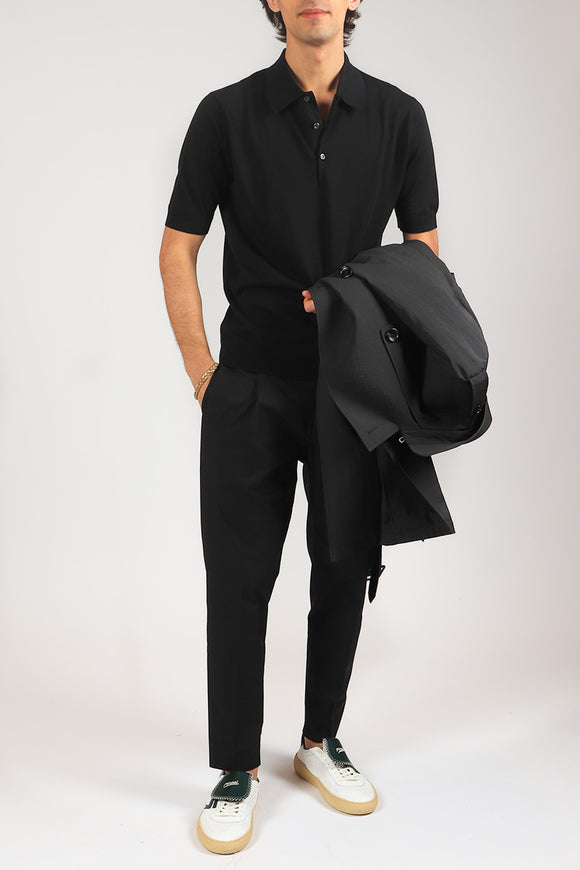  Polo Isis John Smedley Uomo Nero - 3