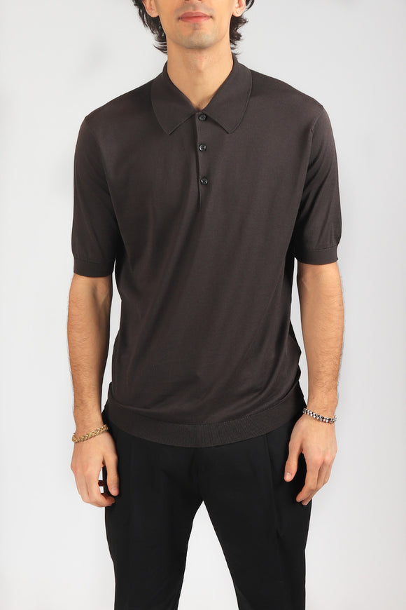  Polo Isis John Smedley Uomo Marrone - 2