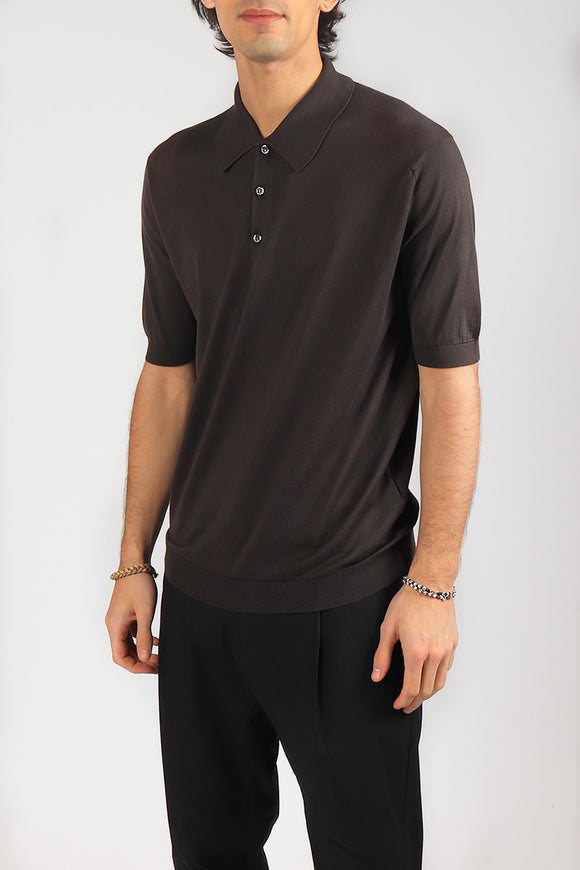  Polo Isis John Smedley Uomo Marrone - 4