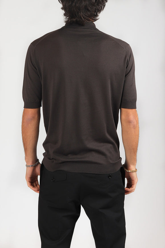  Polo Isis John Smedley Uomo Marrone - 5