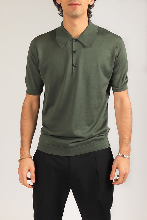  Polo Isis John Smedley Uomo Verde - 2