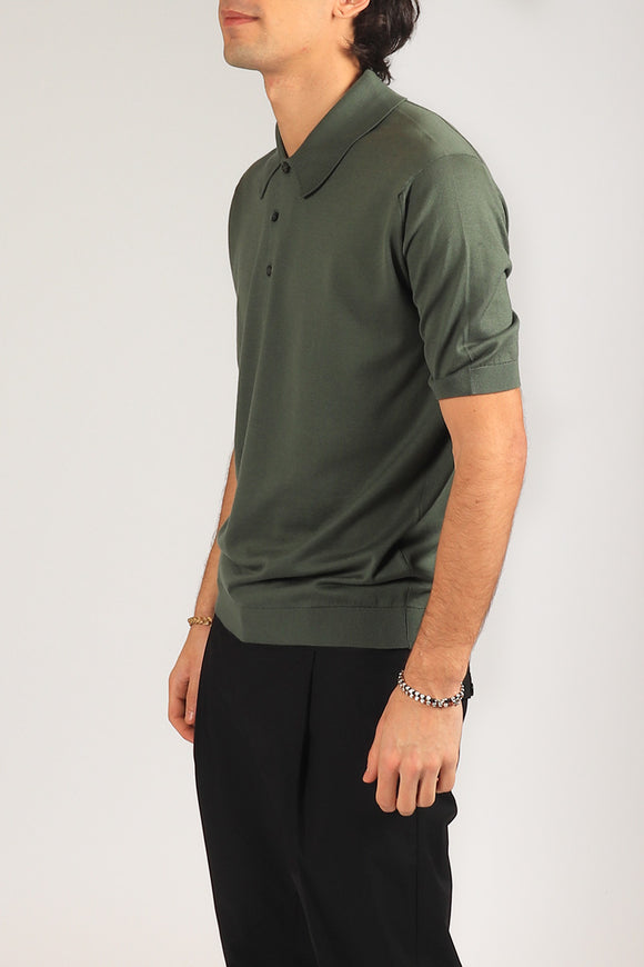  Polo Isis John Smedley Uomo Verde - 4