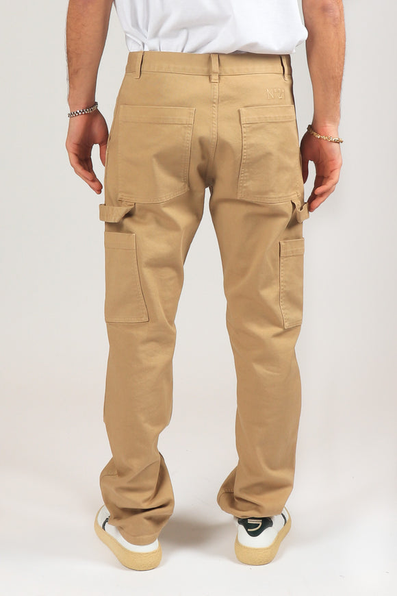  Pantalone Work N°21 Uomo Beige - 5