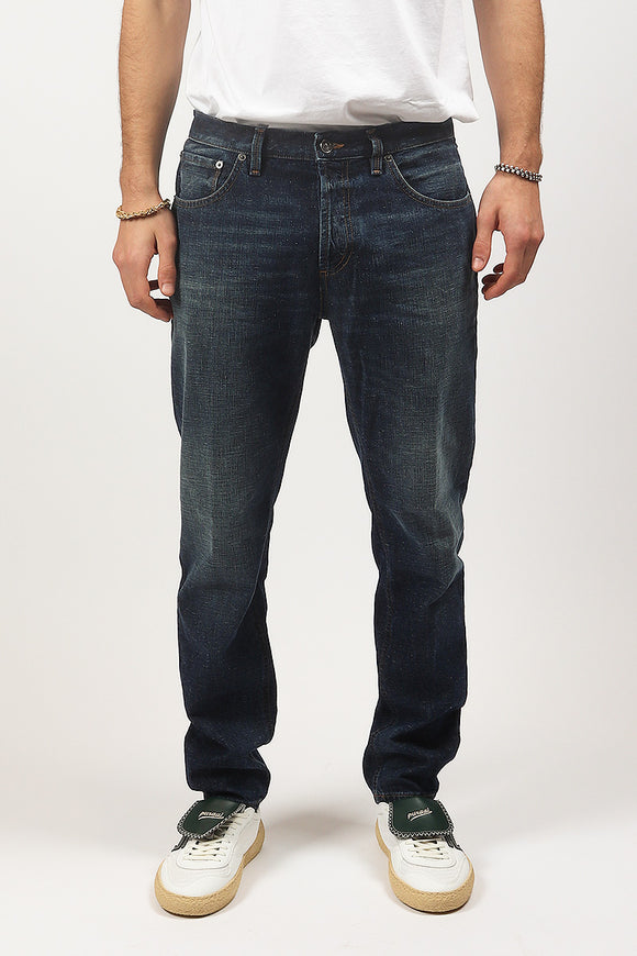  Jeans Brighton Denim Dark Dondup Uomo Blu - 2