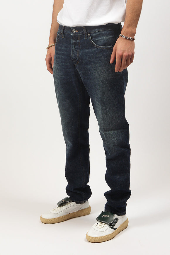  Jeans Brighton Denim Dark Dondup Uomo Blu - 4