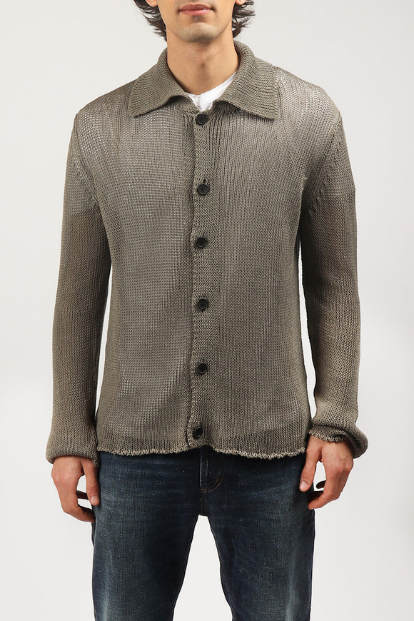  Cardigan A Polo Carta Fabrizio Del Carlo Uomo Beige - 2