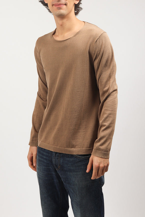  Maglia Girocollo Spalmata Fabrizio Del Carlo Uomo Beige - 4