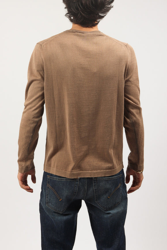  Maglia Girocollo Spalmata Fabrizio Del Carlo Uomo Beige - 5