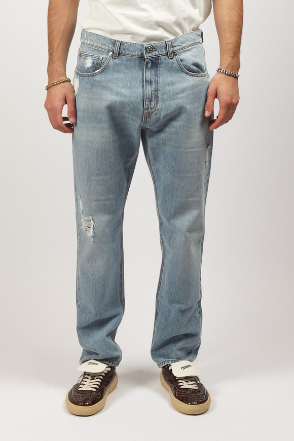  Jeans Arrow Rotture Grifoni Uomo Azzurro - 2