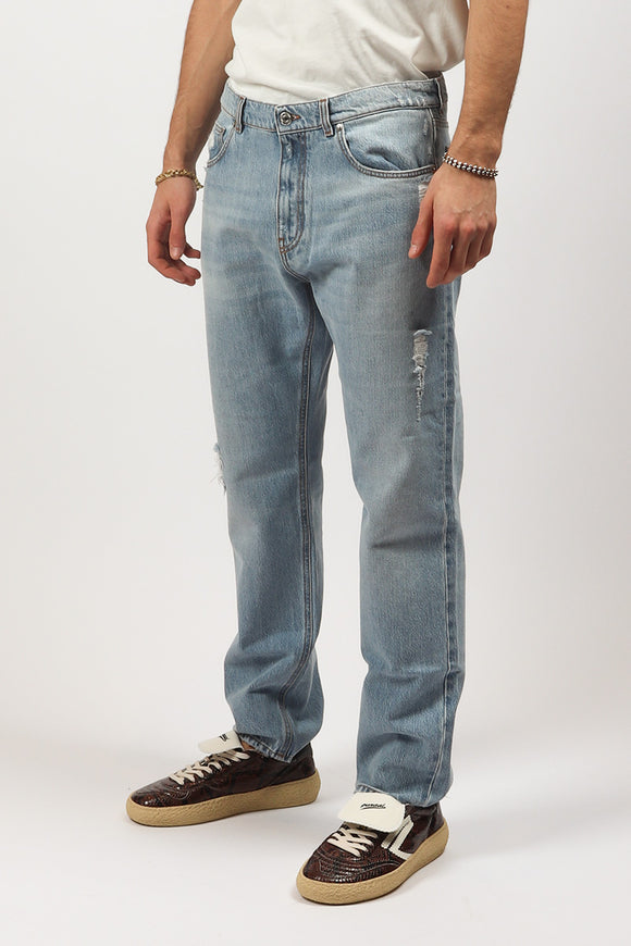  Jeans Arrow Rotture Grifoni Uomo Azzurro - 4