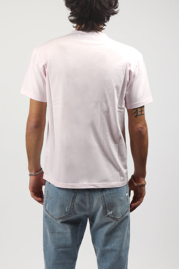  T-shirt A V Grifoni Uomo Rosa - 5