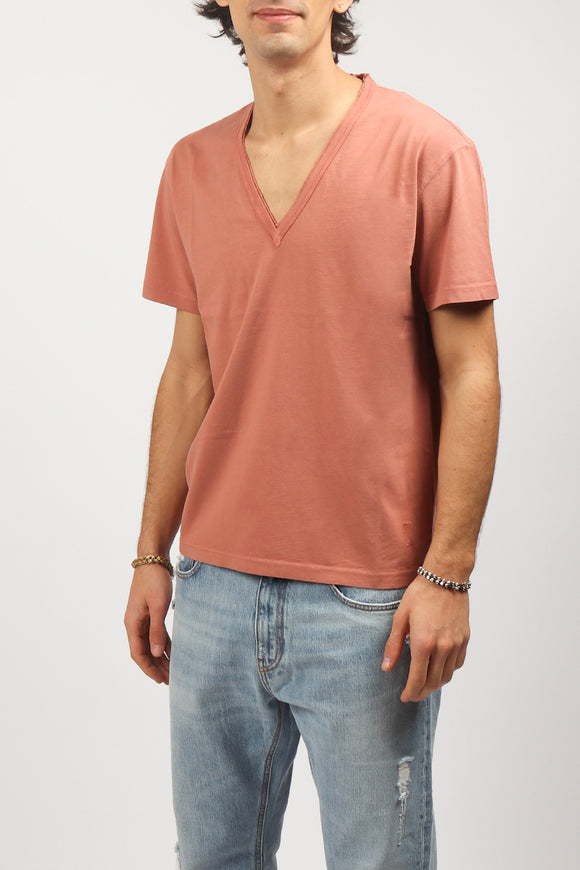  T-shirt A V Grifoni Uomo Rosso - 4