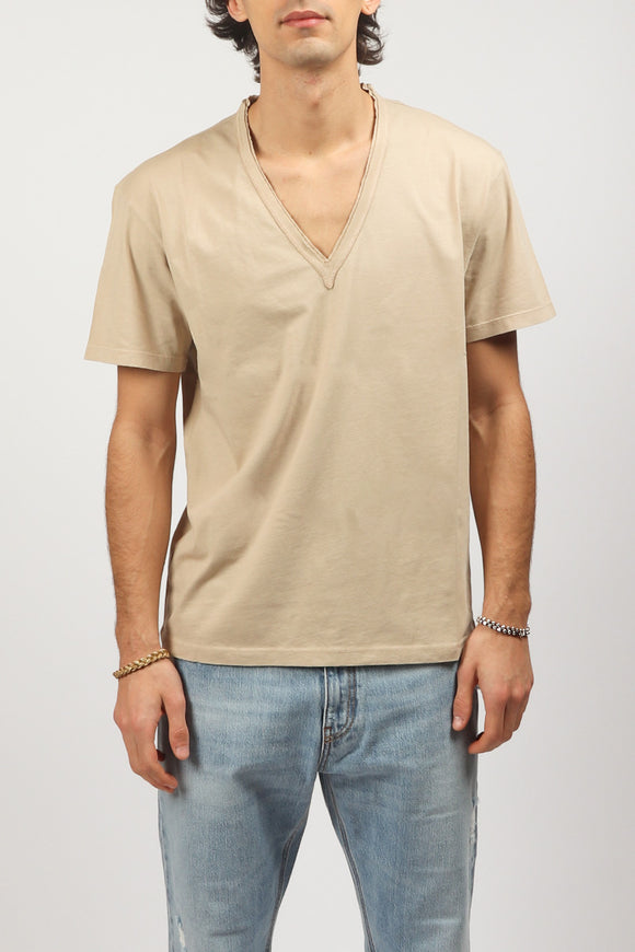  T-shirt A V Grifoni Uomo Beige - 2