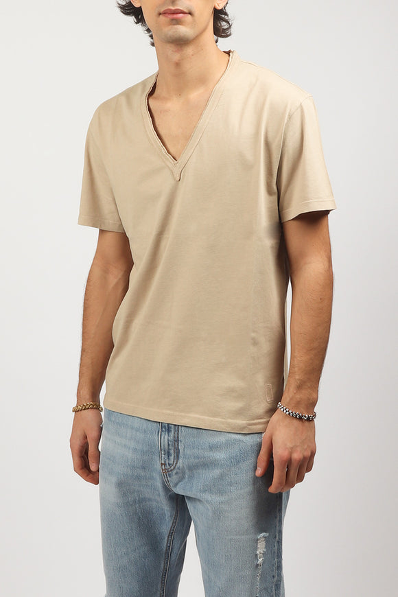  T-shirt A V Grifoni Uomo Beige - 4