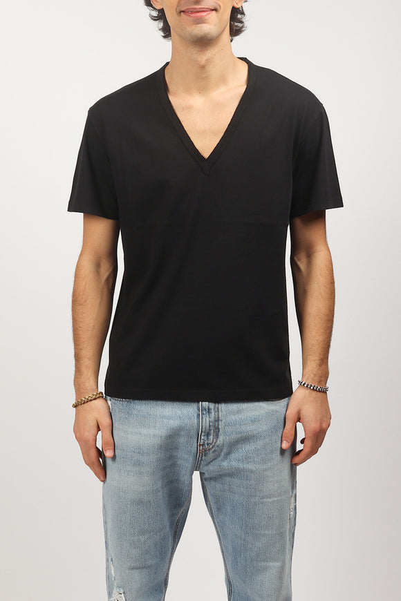  T-shirt A V Grifoni Uomo Nero - 2