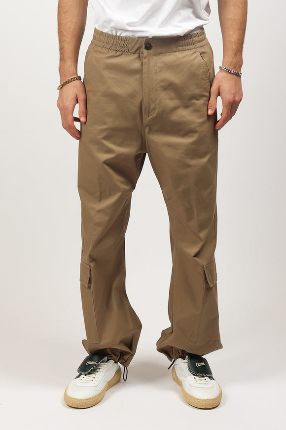  Pantalone Cargo Basso Covert Uomo Beige - 2