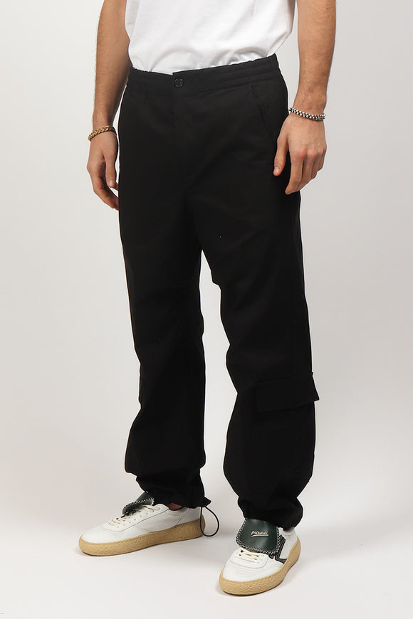  Pantalone Cargo Basso Covert Uomo Nero - 4