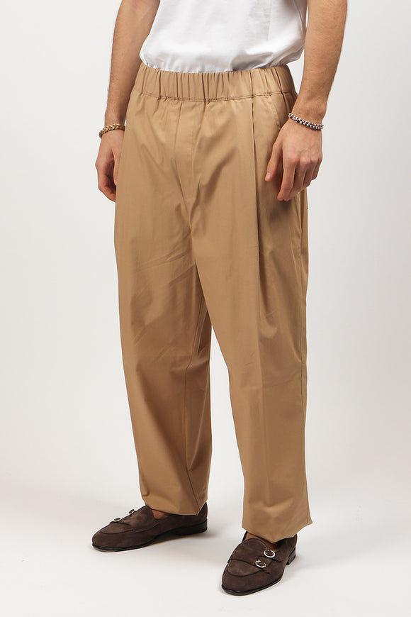  Pantalone Fascia Ricamo Laneus Uomo Beige - 4