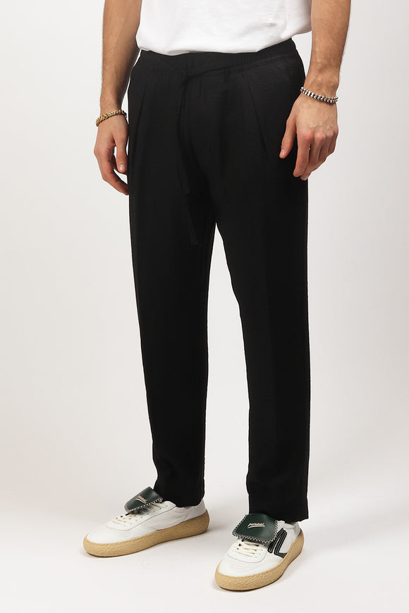  Pantalone Coulisse Traslucido Officina 36 Uomo Nero - 4