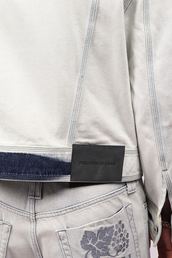  Trucker Jacket Bleach Federico Cina Uomo Azzurro - 6