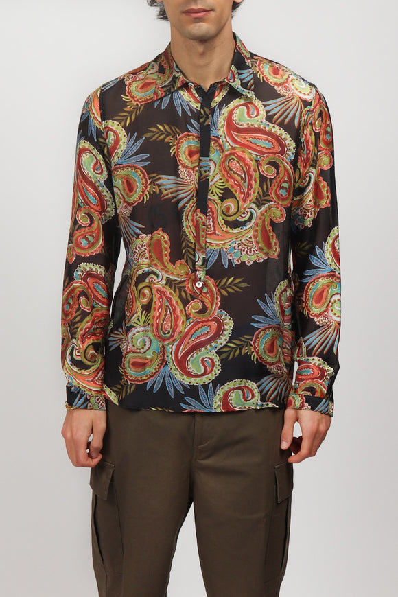 Caftano Cherry Cashmere Pelinga Uomo Nero - 2