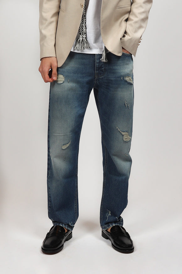  Jeans Regular Navy Broken Laundry Uomo Azzurro - 1