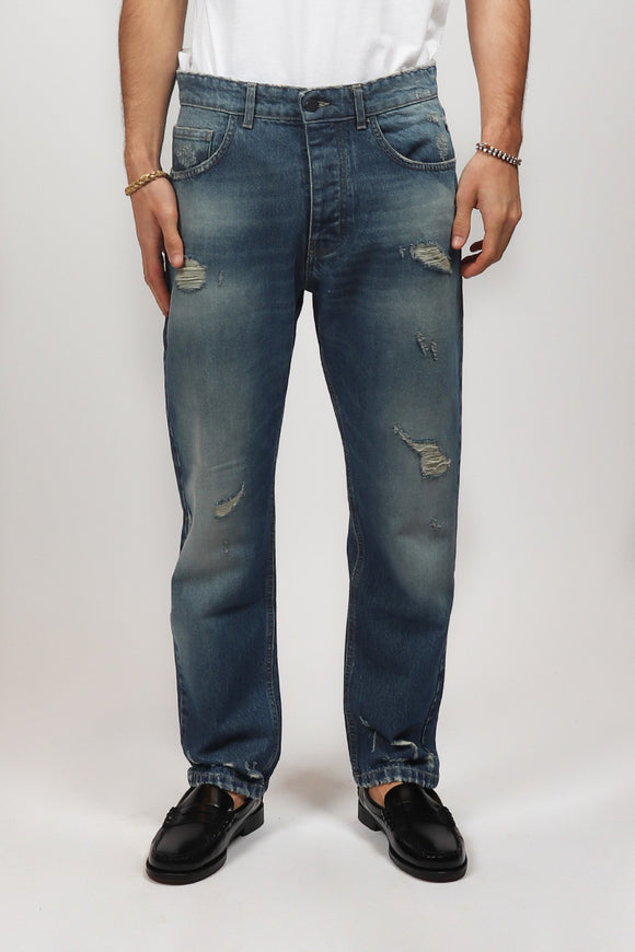  Jeans Regular Navy Broken Laundry Uomo Azzurro - 2