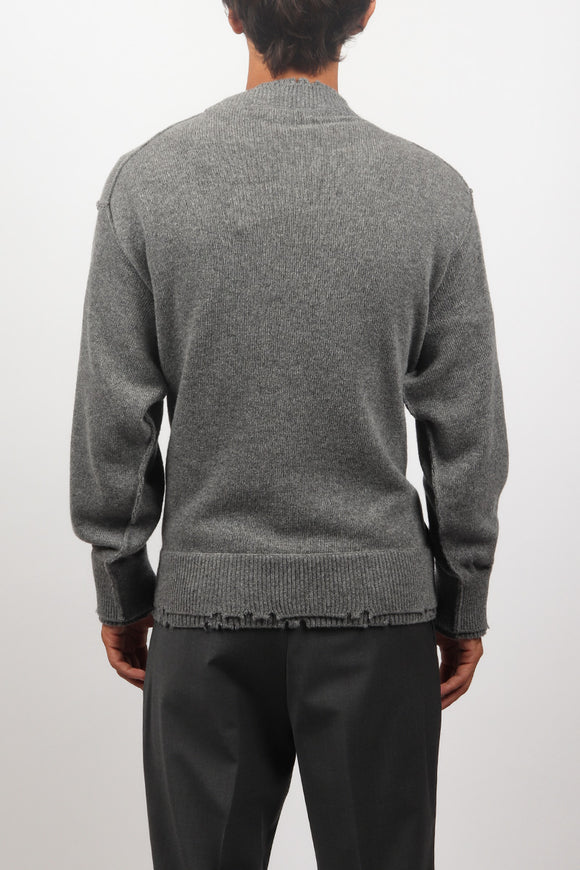  Maglia Girocollo Ganci Federico Cina Uomo Grigio - 5