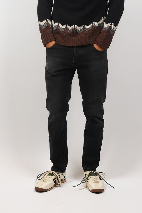  Jeans Brighton Baffi Dondup Uomo Nero - 5