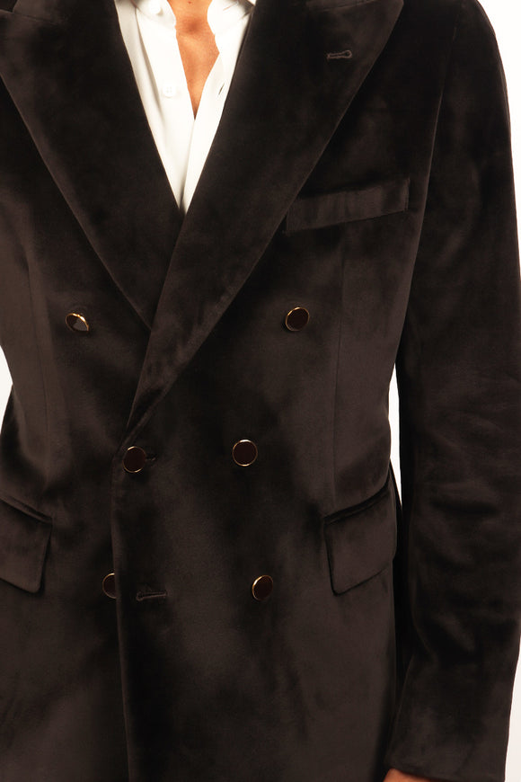  Giacca Velluto Liscio Reveres 1949 Uomo Marrone - 6