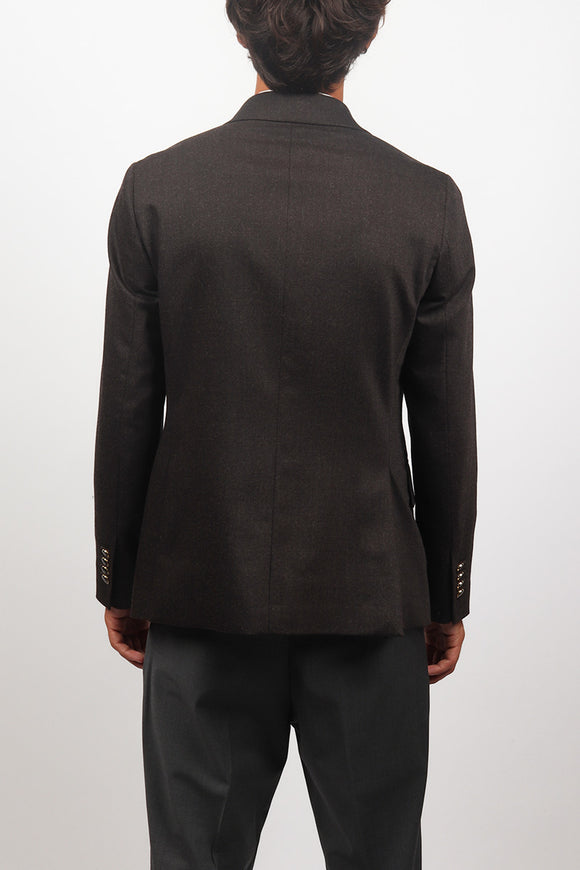  Giacca Doppiopetto Flanella Reveres 1949 Uomo Marrone - 5