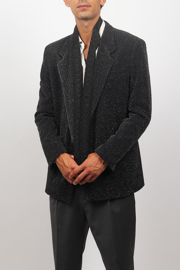  Giacca No Bottoni Lurex Reveres 1949 Uomo Nero - 5