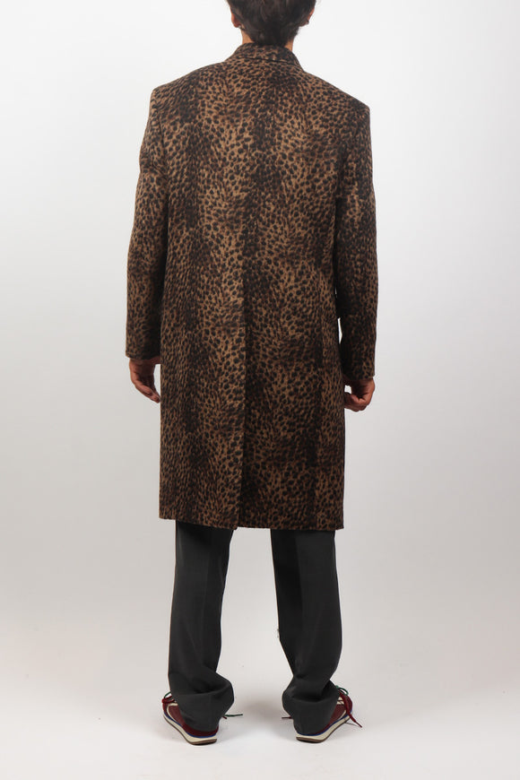  Cappotto Doppiopetto Animalier Reveres 1949 Uomo Marrone - 4