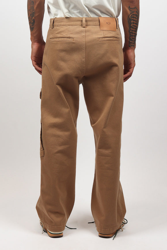  Pantalone Mono Cargo N°21 Uomo Beige - 5