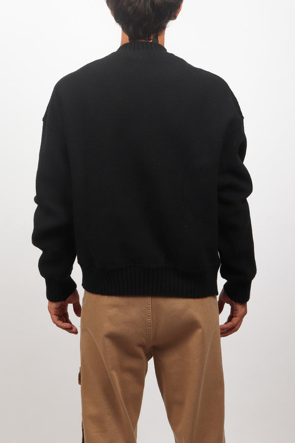  Maglia Girocollo Borchie N°21 Uomo Nero - 5