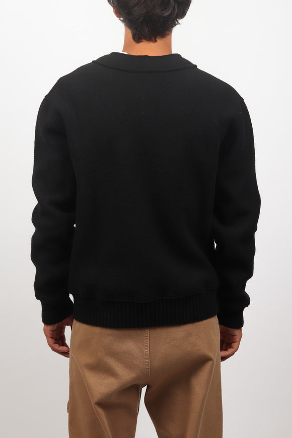  Cardigan Boxy In Panno Di Lana N°21 Uomo Nero - 5