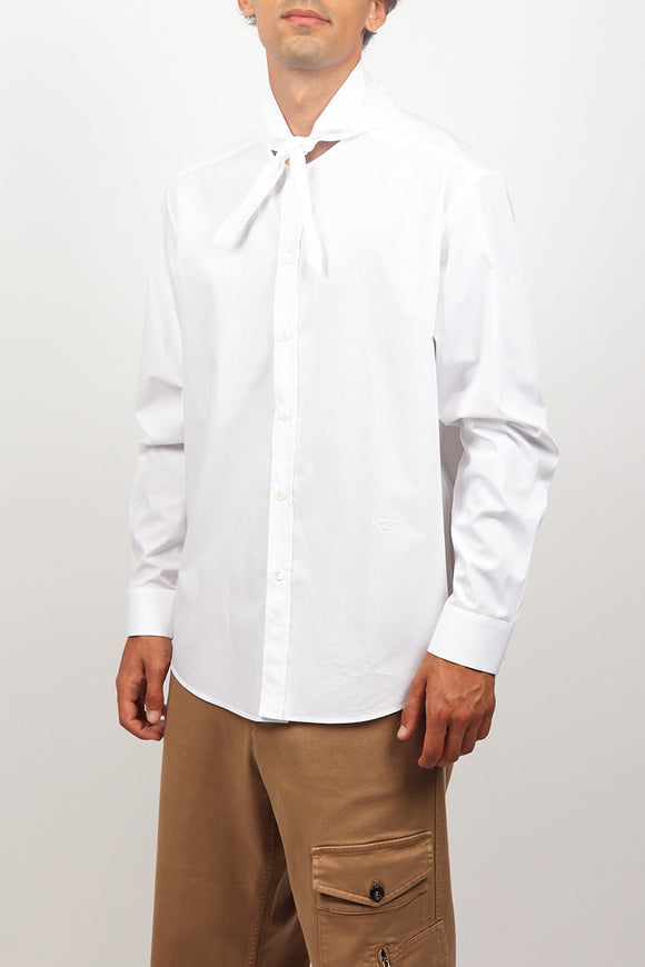 Camicia Collo Fiocco N°21 Uomo Bianco - 4