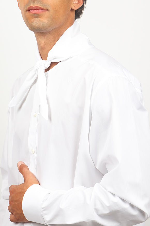  Camicia Collo Fiocco N°21 Uomo Bianco - 6