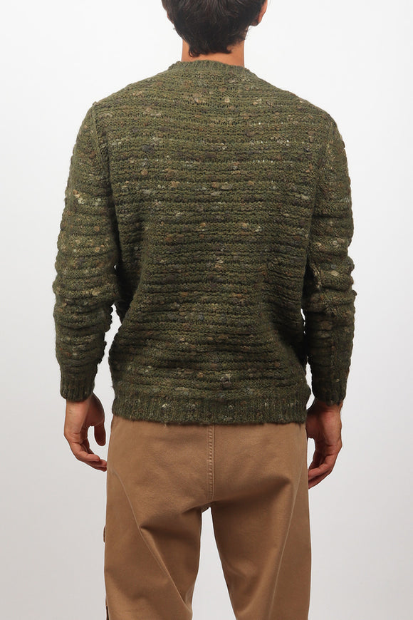  Maglia Girocollo Bottonato Officina 36 Uomo Verde - 5
