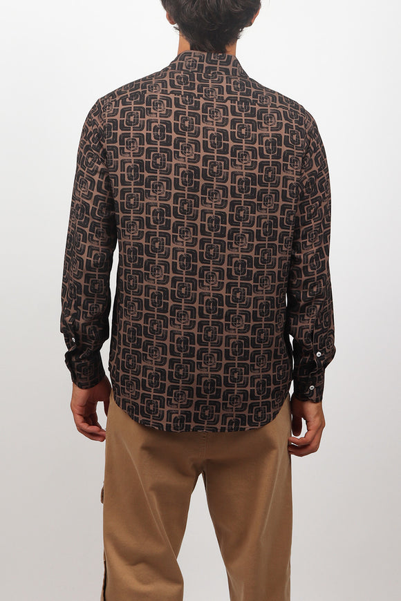  Camicia Optical Officina 36 Uomo Marrone - 5