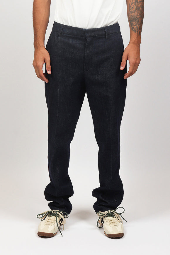 Pantalone James In Denim Dondup Uomo Blu - 2