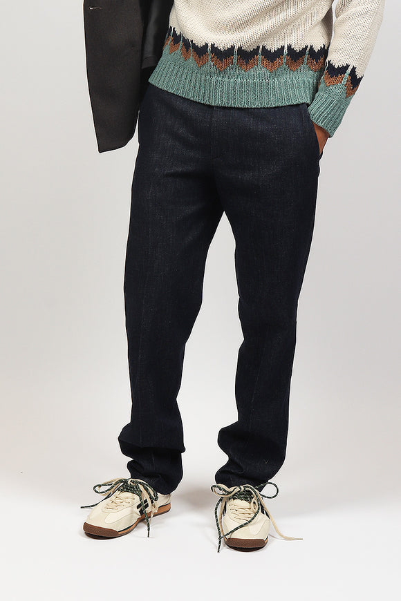  Pantalone James In Denim Dondup Uomo Blu - 1