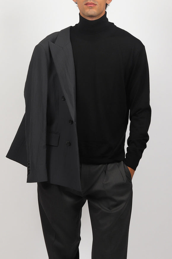 Dolcevita In Lana Ciano Uomo Nero - 1