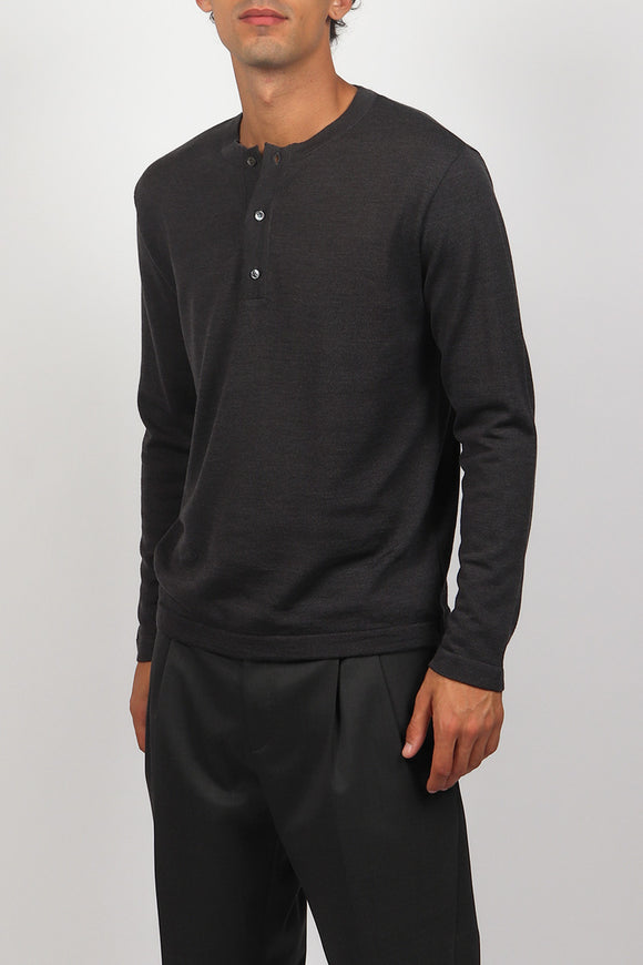  Serafino In Merinos Ciano Uomo Grigio - 4